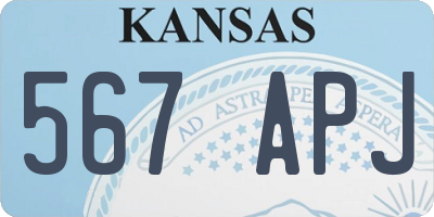 KS license plate 567APJ