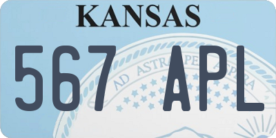 KS license plate 567APL