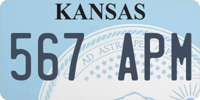 KS license plate 567APM