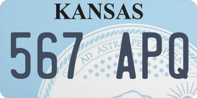KS license plate 567APQ