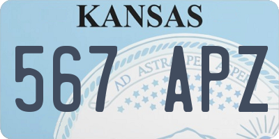 KS license plate 567APZ