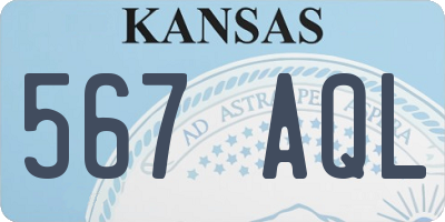 KS license plate 567AQL