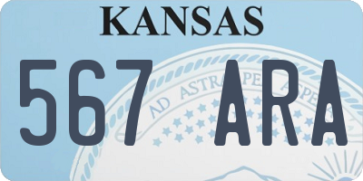KS license plate 567ARA