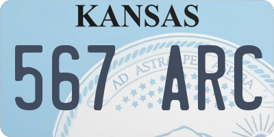 KS license plate 567ARC