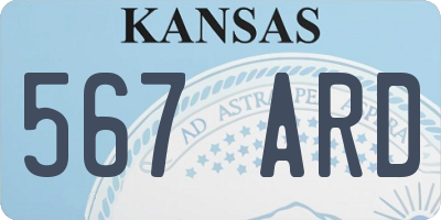 KS license plate 567ARD
