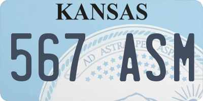 KS license plate 567ASM