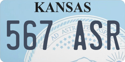 KS license plate 567ASR
