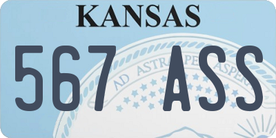 KS license plate 567ASS