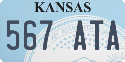 KS license plate 567ATA