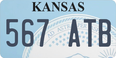 KS license plate 567ATB