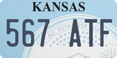 KS license plate 567ATF