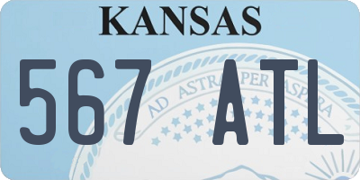 KS license plate 567ATL