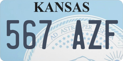 KS license plate 567AZF
