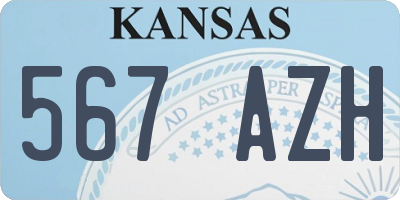 KS license plate 567AZH