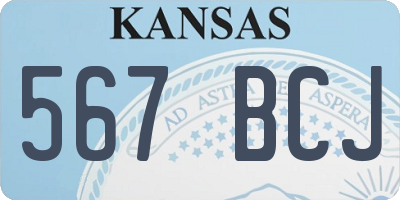 KS license plate 567BCJ