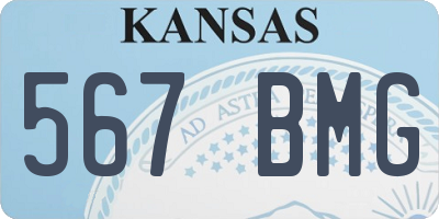 KS license plate 567BMG