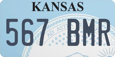 KS license plate 567BMR