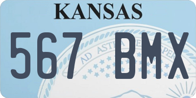 KS license plate 567BMX