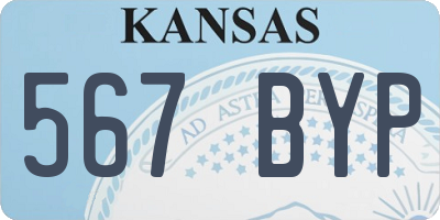 KS license plate 567BYP