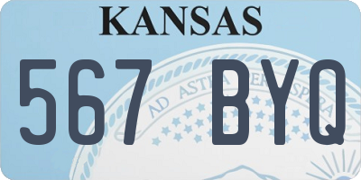KS license plate 567BYQ