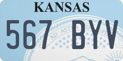 KS license plate 567BYV