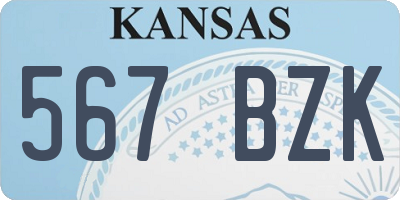 KS license plate 567BZK