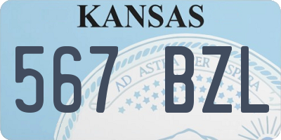 KS license plate 567BZL