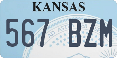KS license plate 567BZM