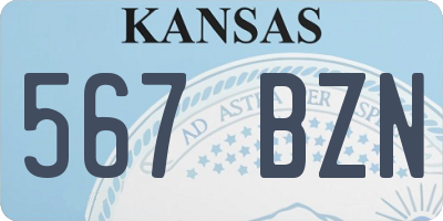 KS license plate 567BZN