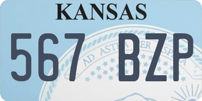 KS license plate 567BZP