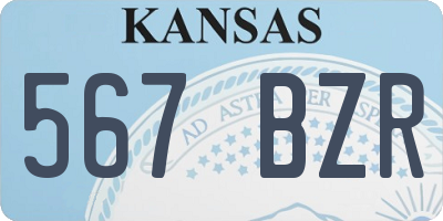 KS license plate 567BZR