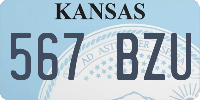 KS license plate 567BZU