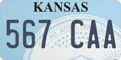 KS license plate 567CAA