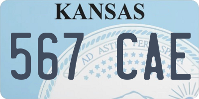 KS license plate 567CAE