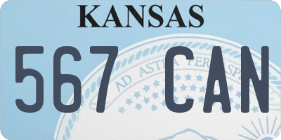 KS license plate 567CAN