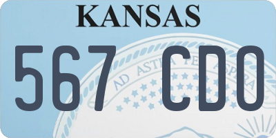 KS license plate 567CDO
