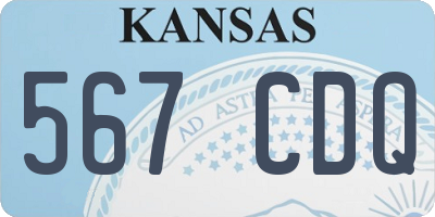 KS license plate 567CDQ