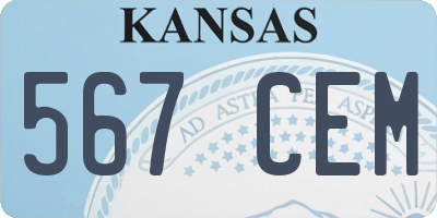 KS license plate 567CEM