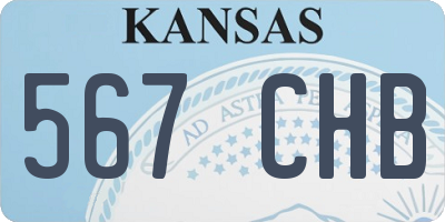 KS license plate 567CHB