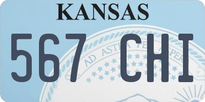 KS license plate 567CHI