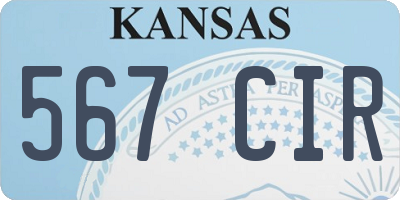 KS license plate 567CIR