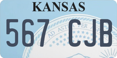 KS license plate 567CJB