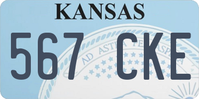 KS license plate 567CKE