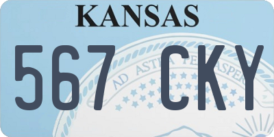 KS license plate 567CKY