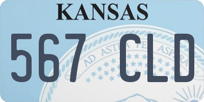 KS license plate 567CLD