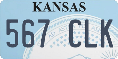 KS license plate 567CLK