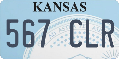 KS license plate 567CLR