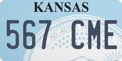 KS license plate 567CME