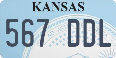 KS license plate 567DDL