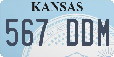 KS license plate 567DDM